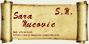 Sara Mucović vizit kartica